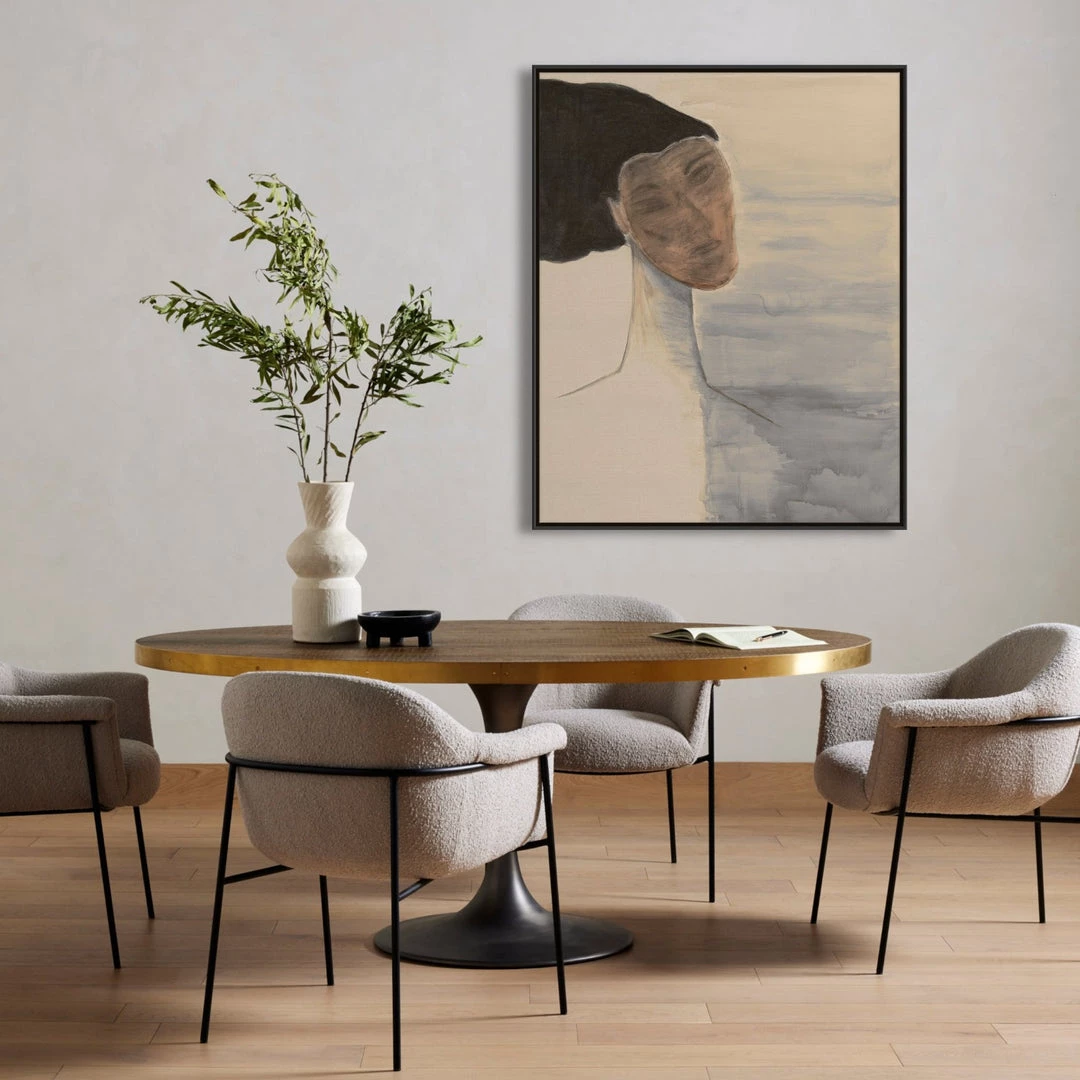 L ART "ELLE" PORTRAIT ON NATURAL CANVAS Wall Art 2 L ART "ELLE" PORTRAIT ON NATURAL CANVAS Wall Art