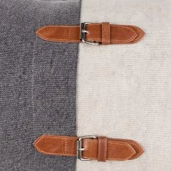 SURYA Pillows + Decor ELLIS LEATHER BUCKLE LUMBAR PILLOW