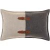 SURYA Pillows + Decor ELLIS LEATHER BUCKLE LUMBAR PILLOW