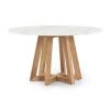 FOUR HANDS ELSA 55"RD WHITE MARBLE DINING TABLE