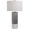 UTTERMOST Lighting ELSA GREY BLOCK LAMP