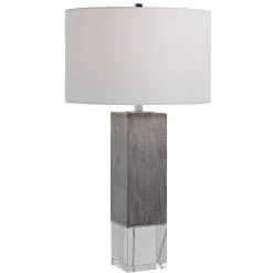 UTTERMOST Lighting ELSA GREY BLOCK LAMP