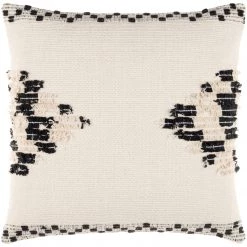 SURYA Pillows + Decor ELSA PILLOW: CREAM, BLACK