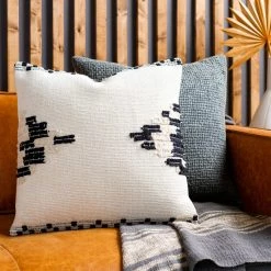 SURYA Pillows + Decor ELSA PILLOW: CREAM, BLACK
