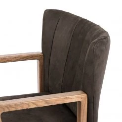 FOUR HANDS EMBRY SWIVEL DESK CHAIR: NUBUCK CHARCOAL