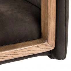 FOUR HANDS EMBRY SWIVEL DESK CHAIR: NUBUCK CHARCOAL