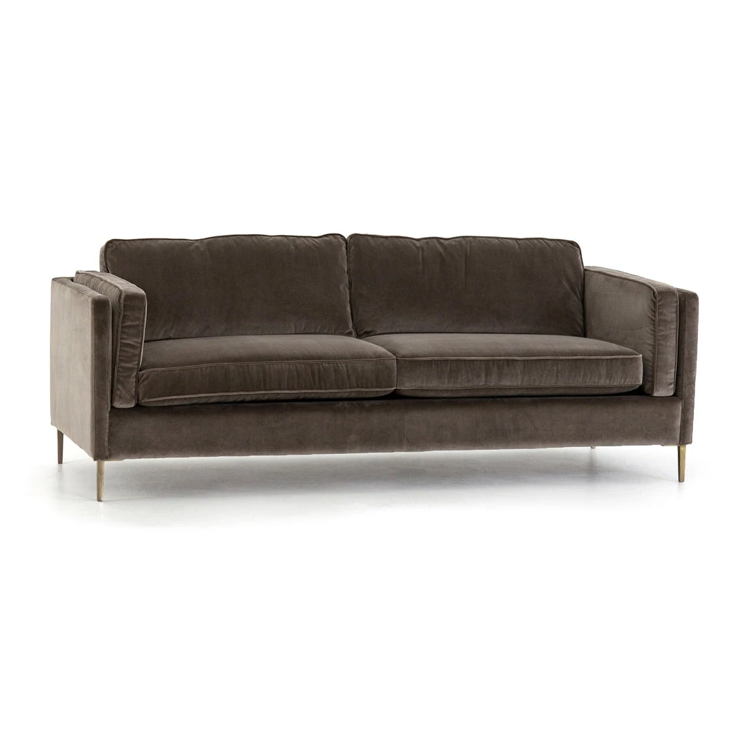 FOUR HANDS EMERY SOFA: BIRCH-GREY VELVET Furniture 2 FOUR HANDS EMERY SOFA: BIRCH-GREY VELVET Furniture