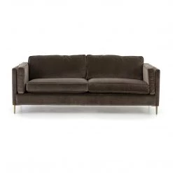 FOUR HANDS EMERY SOFA: BIRCH-GREY VELVET Furniture