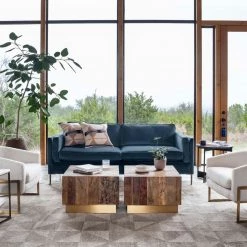 FOUR HANDS Furniture EMERY SOFA: SAPPHIRE BAY VELVET 13 FOUR HANDS Furniture EMERY SOFA: SAPPHIRE BAY VELVET