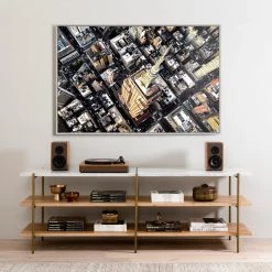 MOES "EMPIRE CITY" GLASS FRAMED PRINT Wall Art