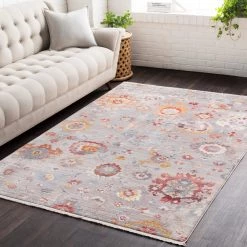 SURYA EDEN RUG: GREY MULTI