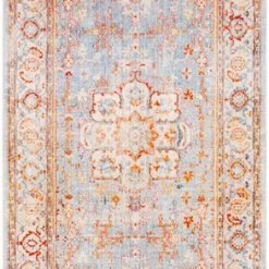 SURYA ETNEY RUG: SKY, ORANGE MULTI 17 SURYA ETNEY RUG: SKY, ORANGE MULTI