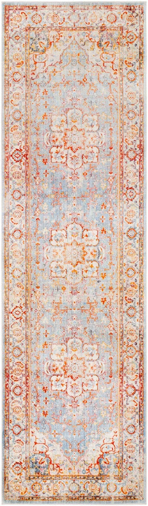 SURYA ETNEY RUG: SKY, ORANGE MULTI 6 SURYA ETNEY RUG: SKY, ORANGE MULTI
