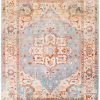 SURYA ETNEY RUG: SKY, ORANGE MULTI