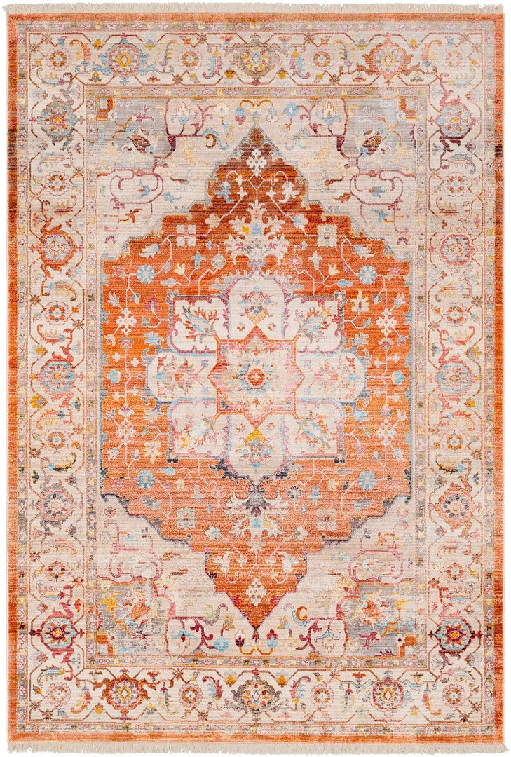SURYA ETNEY RUG: SKY, ORANGE MULTI 11 SURYA ETNEY RUG: SKY, ORANGE MULTI
