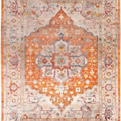 SURYA ETNEY RUG: SKY, ORANGE MULTI 18 SURYA ETNEY RUG: SKY, ORANGE MULTI