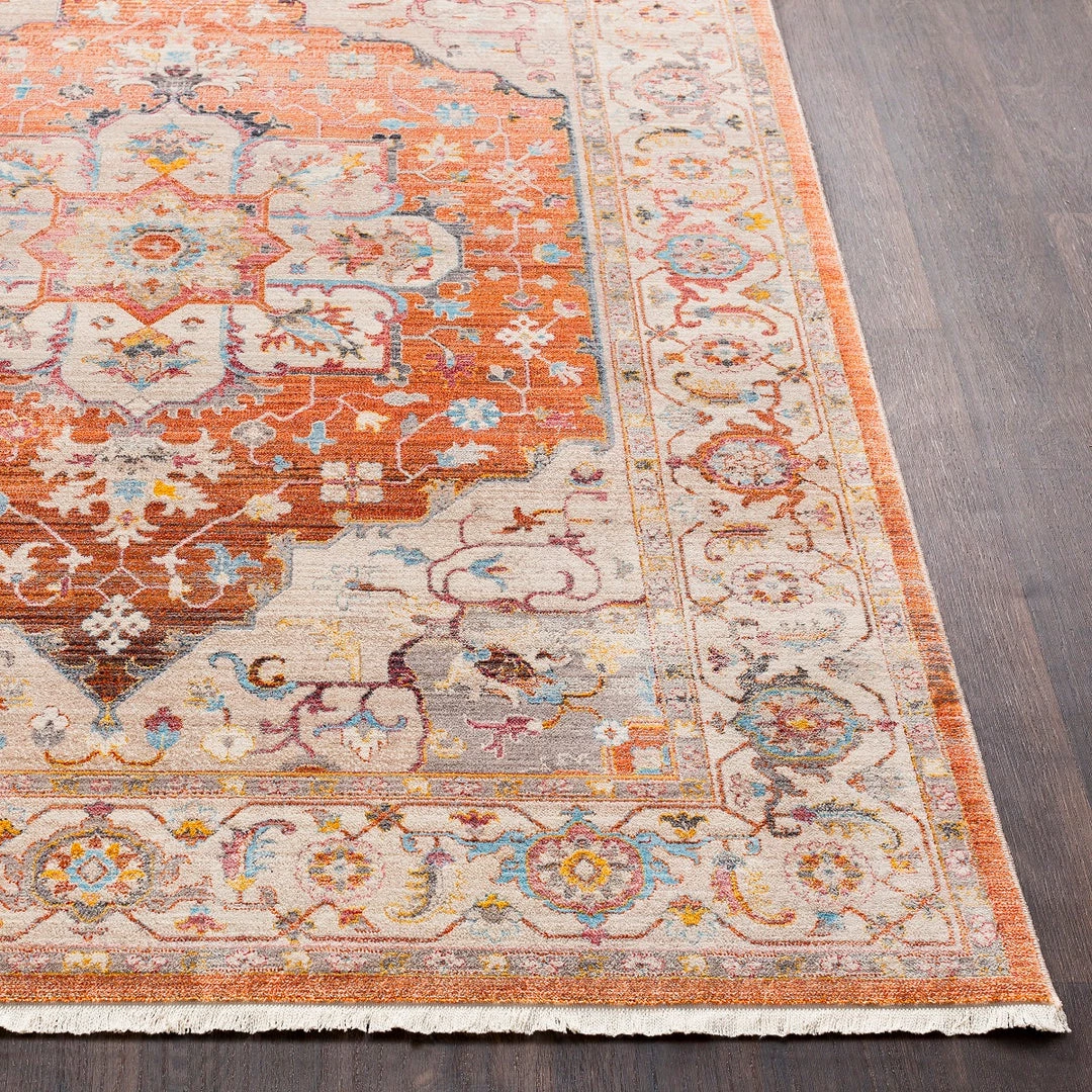 SURYA ETNEY RUG: SKY, ORANGE MULTI 8 SURYA ETNEY RUG: SKY, ORANGE MULTI