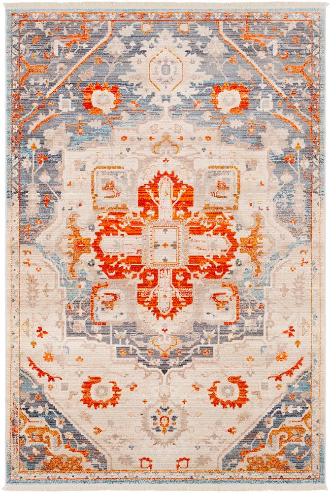 SURYA ETTA RUG: GREY, ORANGE 3 SURYA ETTA RUG: GREY, ORANGE
