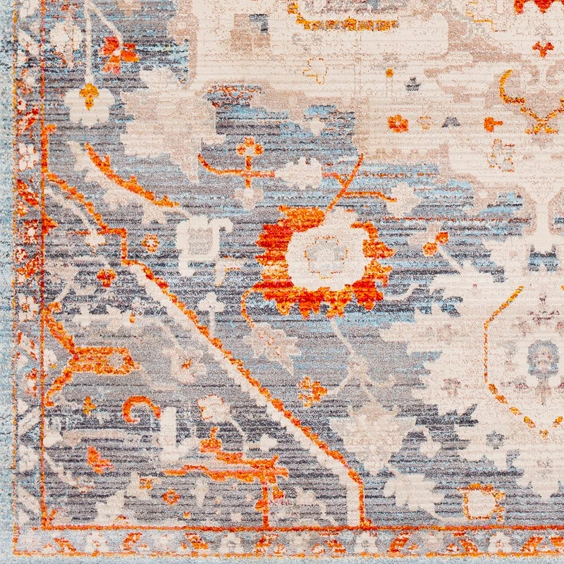 SURYA ETTA RUG: GREY, ORANGE 4 SURYA ETTA RUG: GREY, ORANGE
