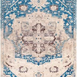 SURYA ETTA RUG: DENIM, GREY