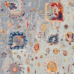 SURYA ELANIE RUG: AQUA MULTI