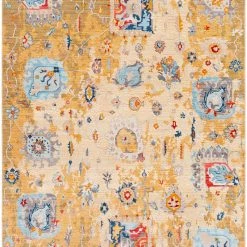 SURYA ELANIE RUG: SAFFRON MULTI