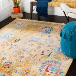 SURYA ELANIE RUG: SAFFRON MULTI