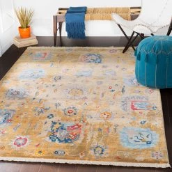 SURYA ELANIE RUG: SAFFRON MULTI