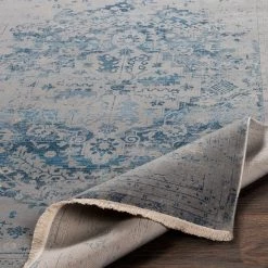 SURYA ELDREDA RUG: GRAY, INDIGO