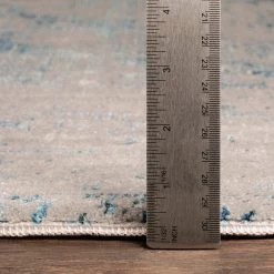 SURYA ELDREDA RUG: GRAY, INDIGO