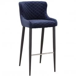 MOES ETTA BAR STOOL: DARK BLUE