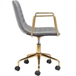 ZUO ERIC GREY + GOLD OFFICE CHAIR 8 ZUO ERIC GREY + GOLD OFFICE CHAIR
