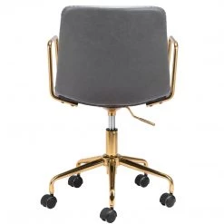 ZUO ERIC GREY + GOLD OFFICE CHAIR 9 ZUO ERIC GREY + GOLD OFFICE CHAIR