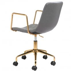 ZUO ERIC GREY + GOLD OFFICE CHAIR 10 ZUO ERIC GREY + GOLD OFFICE CHAIR