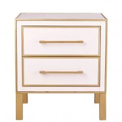 TOV ESTEE PINK LACQUER TABLE Bedroom
