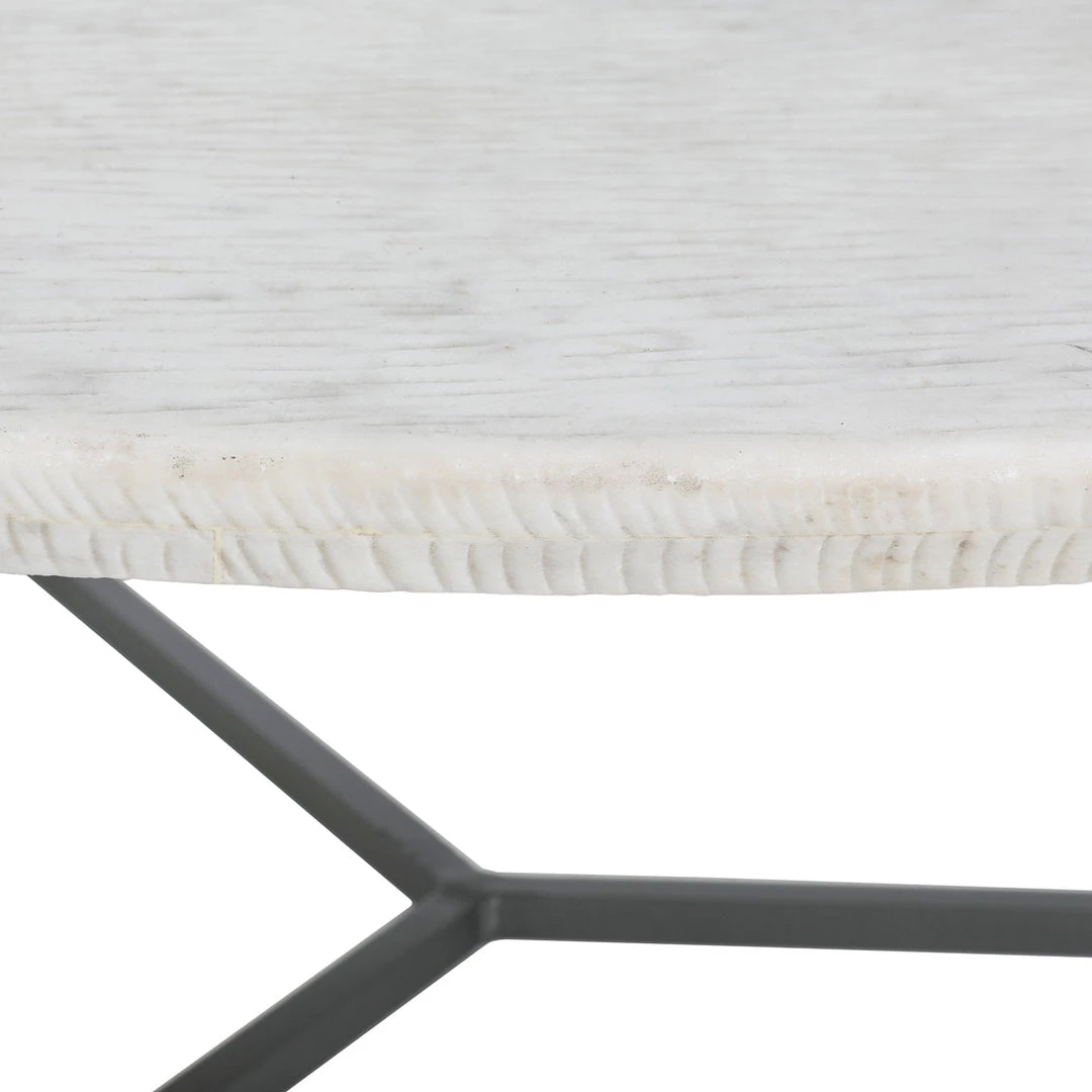 MOES ETCHED ROUND WHITE MARBLE COFFEE TABLE Furniture 6 MOES ETCHED ROUND WHITE MARBLE COFFEE TABLE Furniture