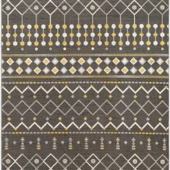 SURYA KELYN RUG: CHARCOAL, YELLOW