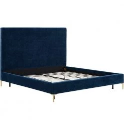 TOV ETTA GRAY VELVET BED