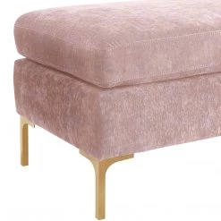 TOV Living Room ETTA BLUSH VELVET BENCH
