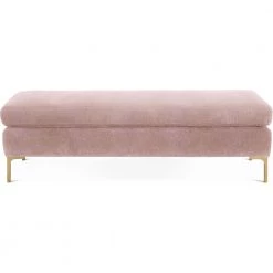 TOV Living Room ETTA BLUSH VELVET BENCH