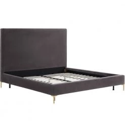 TOV ETTA GRAY VELVET BED