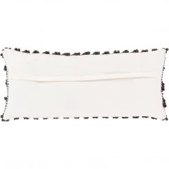 SURYA EVAN LUMBAR PILLOW: CHARCOAL Pillows + Decor