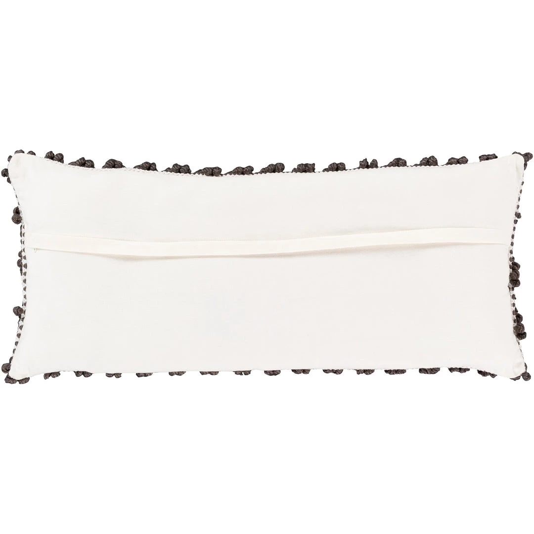 SURYA EVAN LUMBAR PILLOW: CHARCOAL Pillows + Decor 2 SURYA EVAN LUMBAR PILLOW: CHARCOAL Pillows + Decor