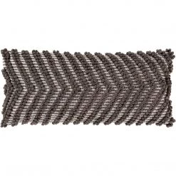 SURYA EVAN LUMBAR PILLOW: CHARCOAL Pillows + Decor