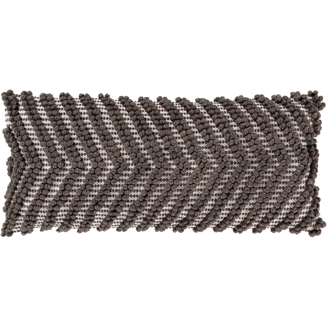 SURYA EVAN LUMBAR PILLOW: CHARCOAL Pillows + Decor 1 SURYA EVAN LUMBAR PILLOW: CHARCOAL Pillows + Decor