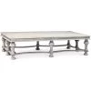DOVETAIL Furniture EVEREST WHITE WASH ACACIA WOOD COFFEE TABLE