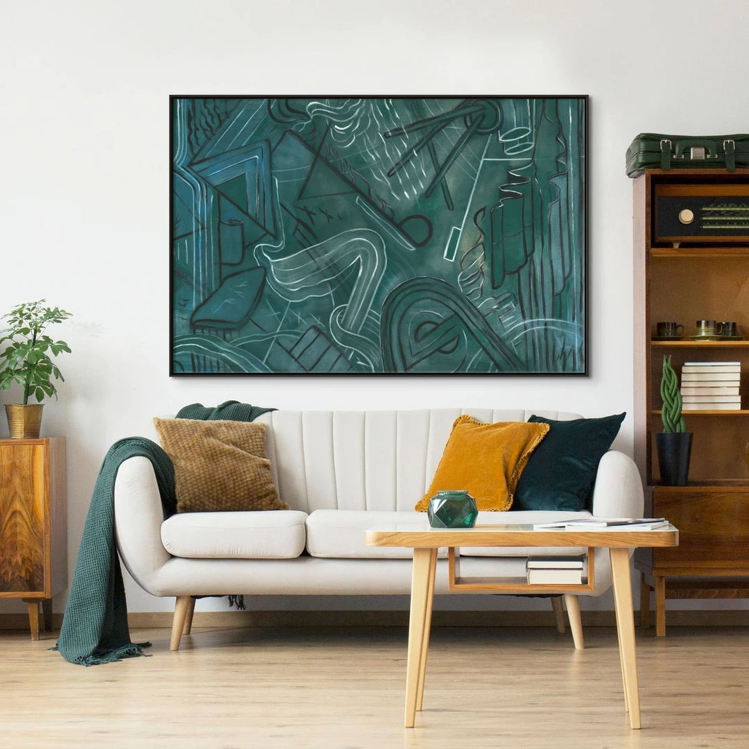 L ART "EVERGREEN BLUES" CANVAS ART 1 L ART "EVERGREEN BLUES" CANVAS ART