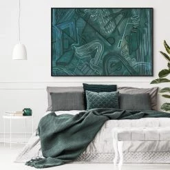 L ART "EVERGREEN BLUES" CANVAS ART