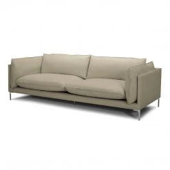 VIG FALCO TAUPE LEATHER SOFA