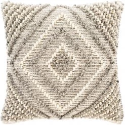SURYA FALLON PILLOW: STONE, CREAM